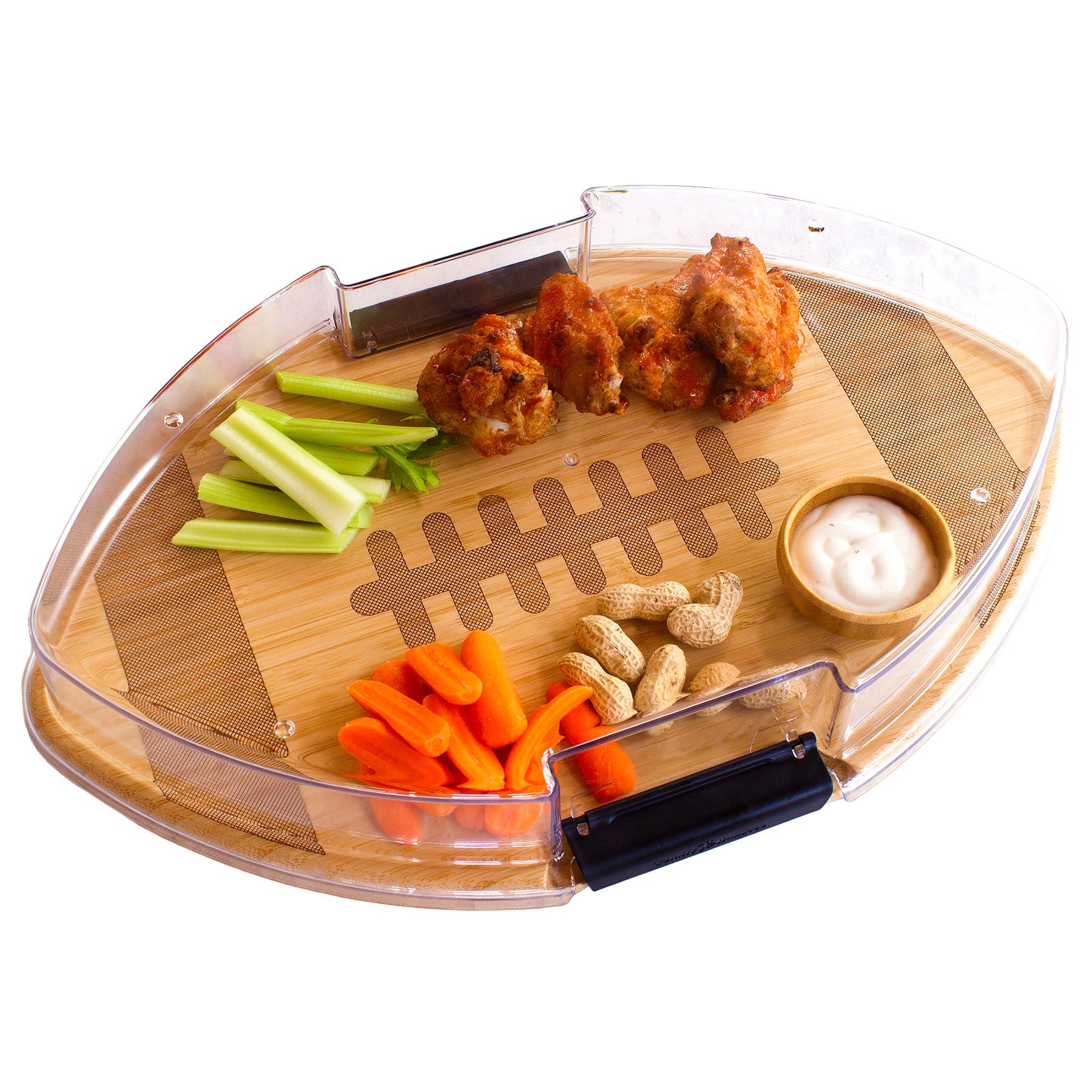 Flip, Serve & Store™ Football Charcuterie Board with Locking Lid