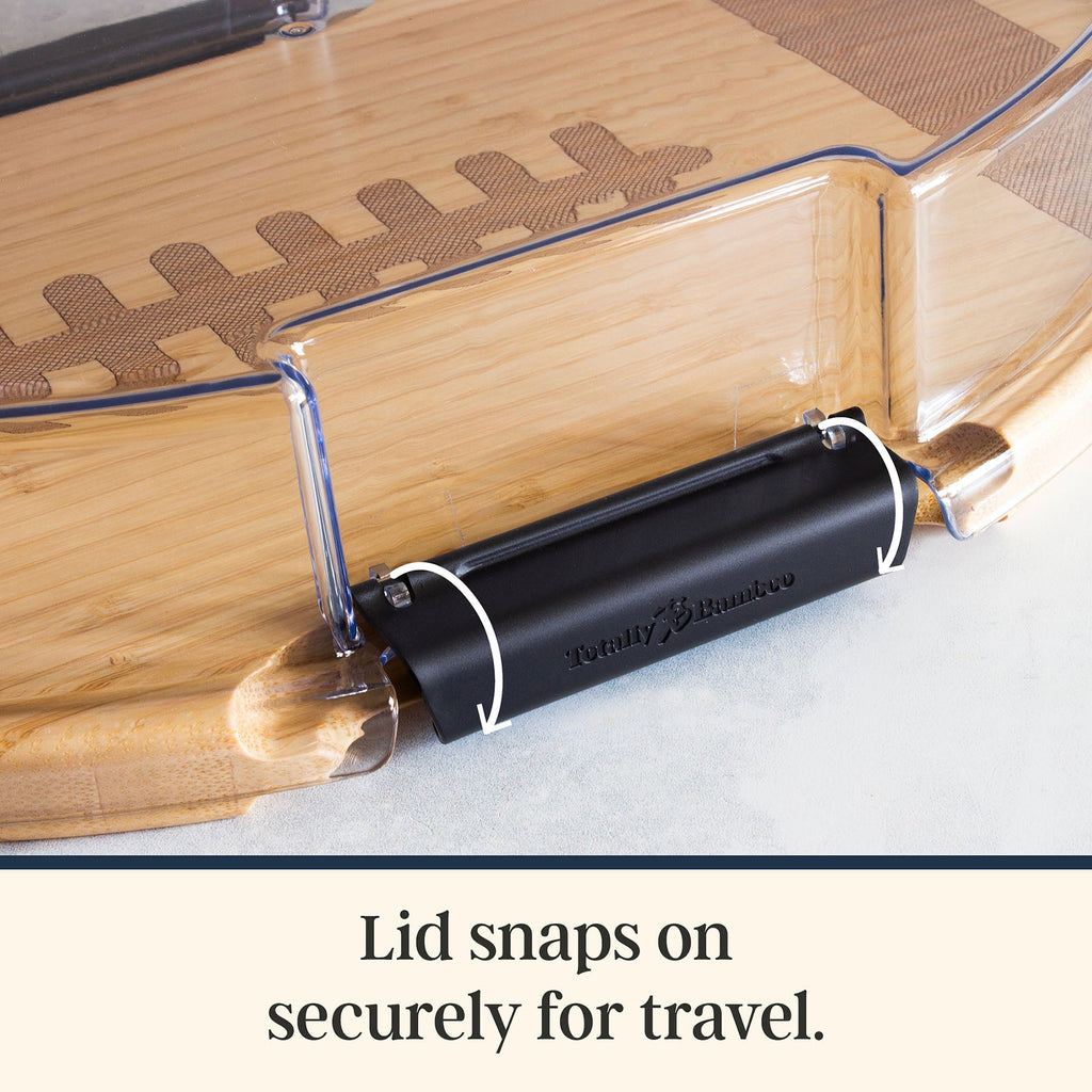 Flip, Serve & Store™ Football Charcuterie Board with Locking Lid