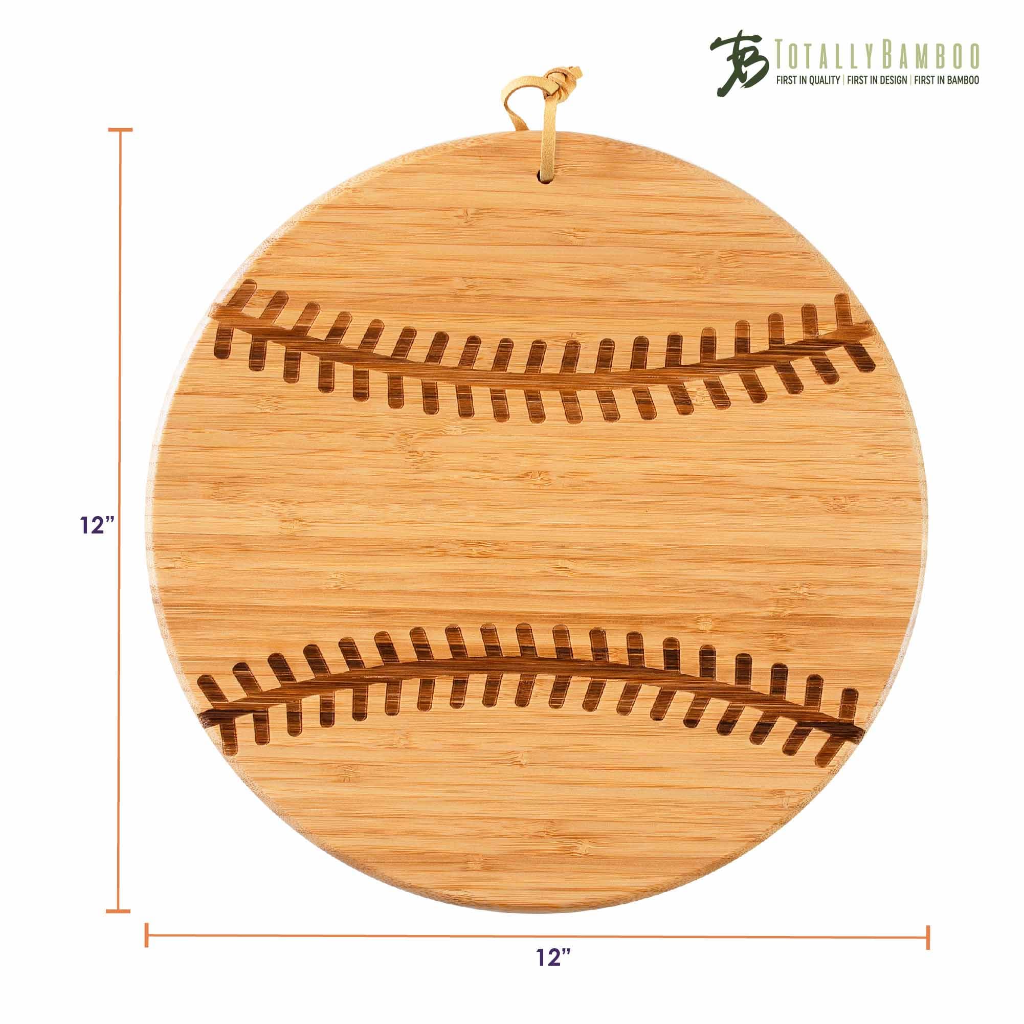 Baseball Shaped Cutting Board, 12" x 12"