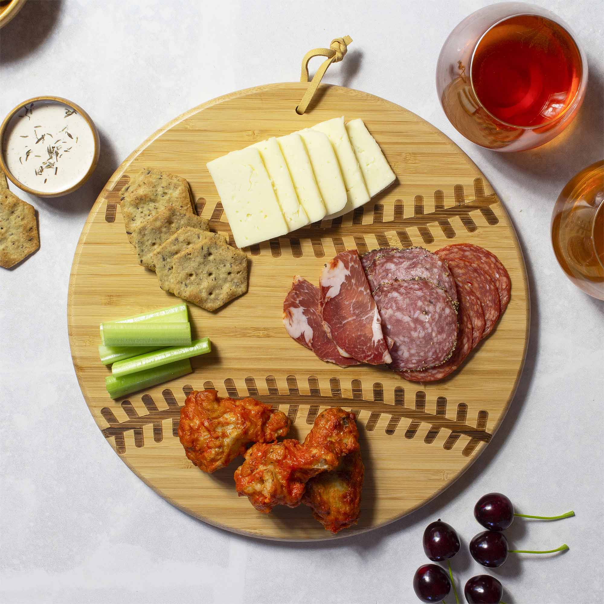 Baseball Shaped Cutting Board, 12" x 12"