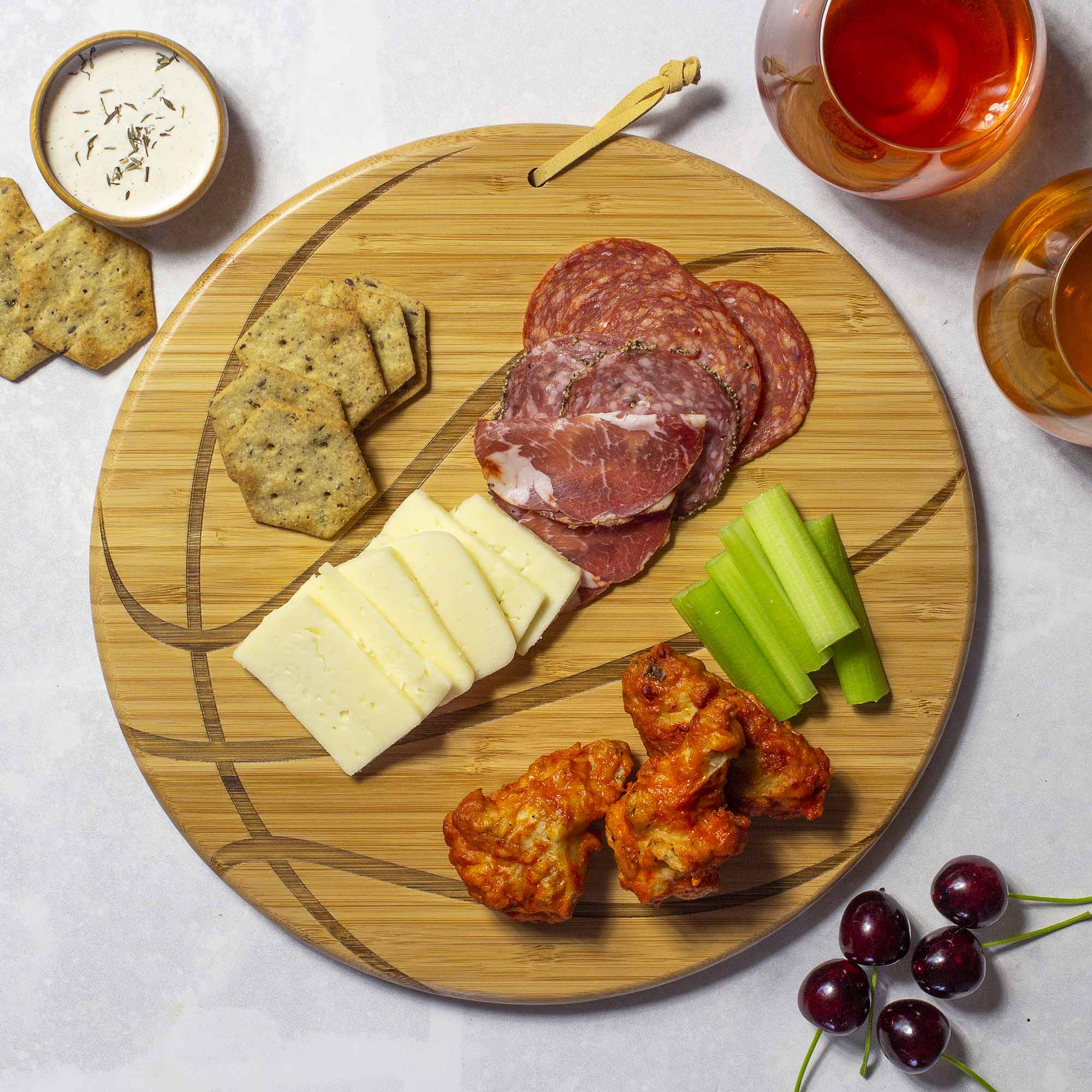 Basketball Shaped Cutting Board, 12" x 12"
