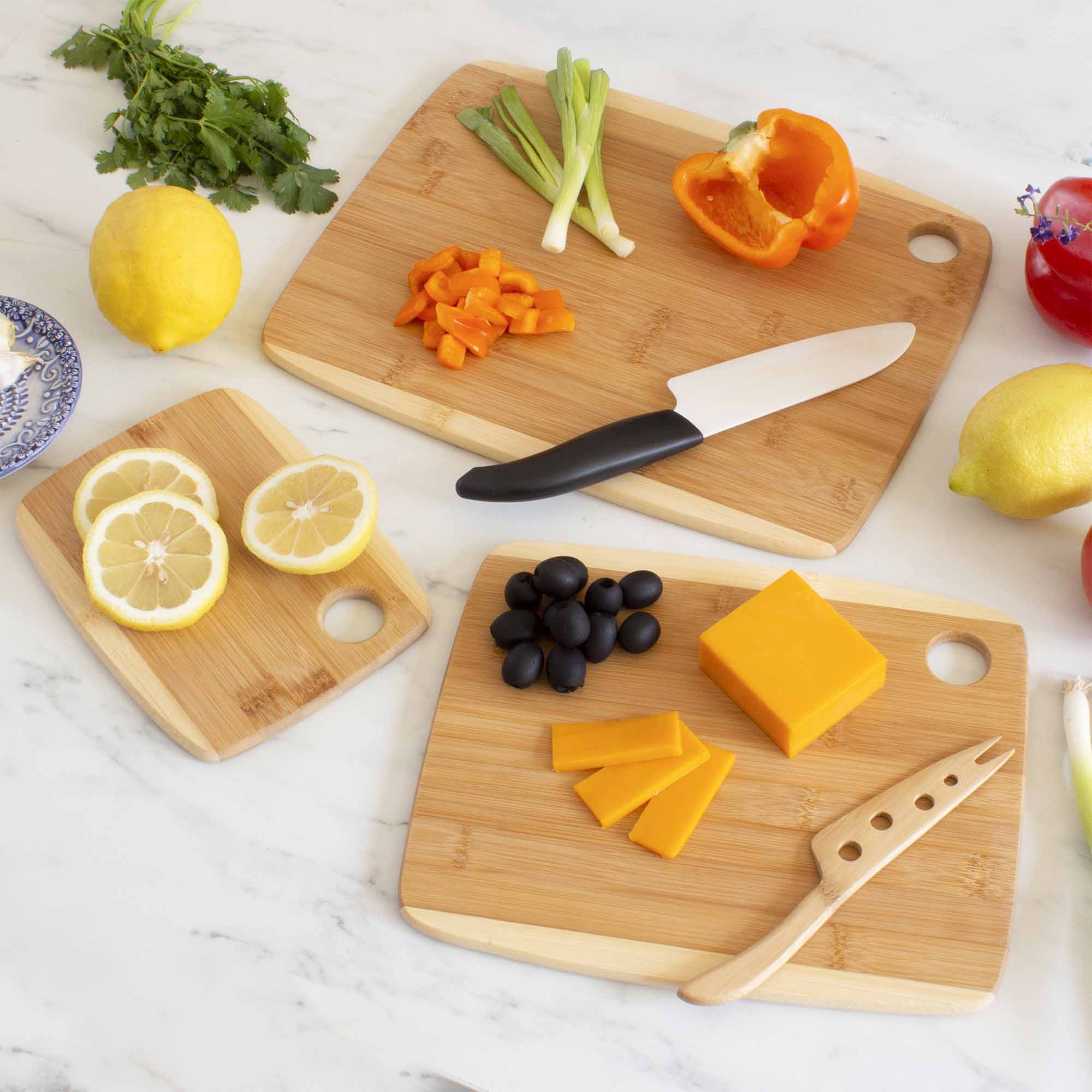 3-Piece 2-Tone Cutting Board Set